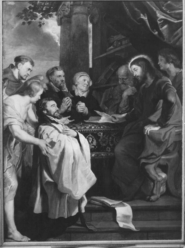 Racconto dei rappresentanti degli stati secolari e spirituali davanti a Cristo, Pietro e Giovanni - Bavarian State Painting Collections